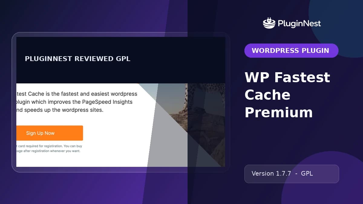 WP Fastest Cache Premium product cover