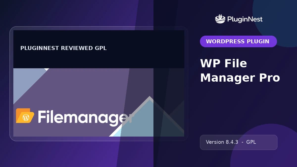 WP File Manager Pro product cover