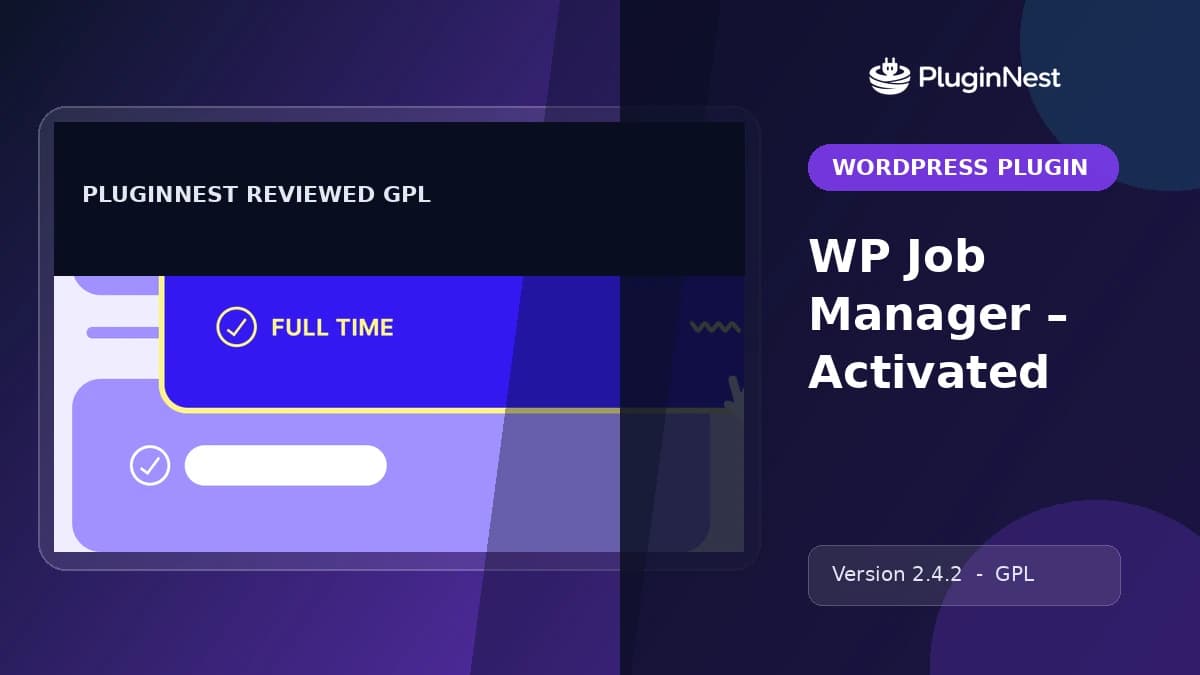 WP Job Manager – Activated product cover