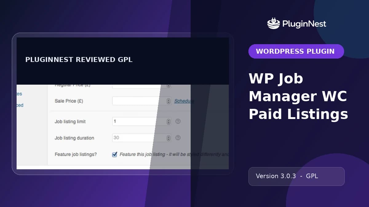 WP Job Manager WC Paid Listings product cover