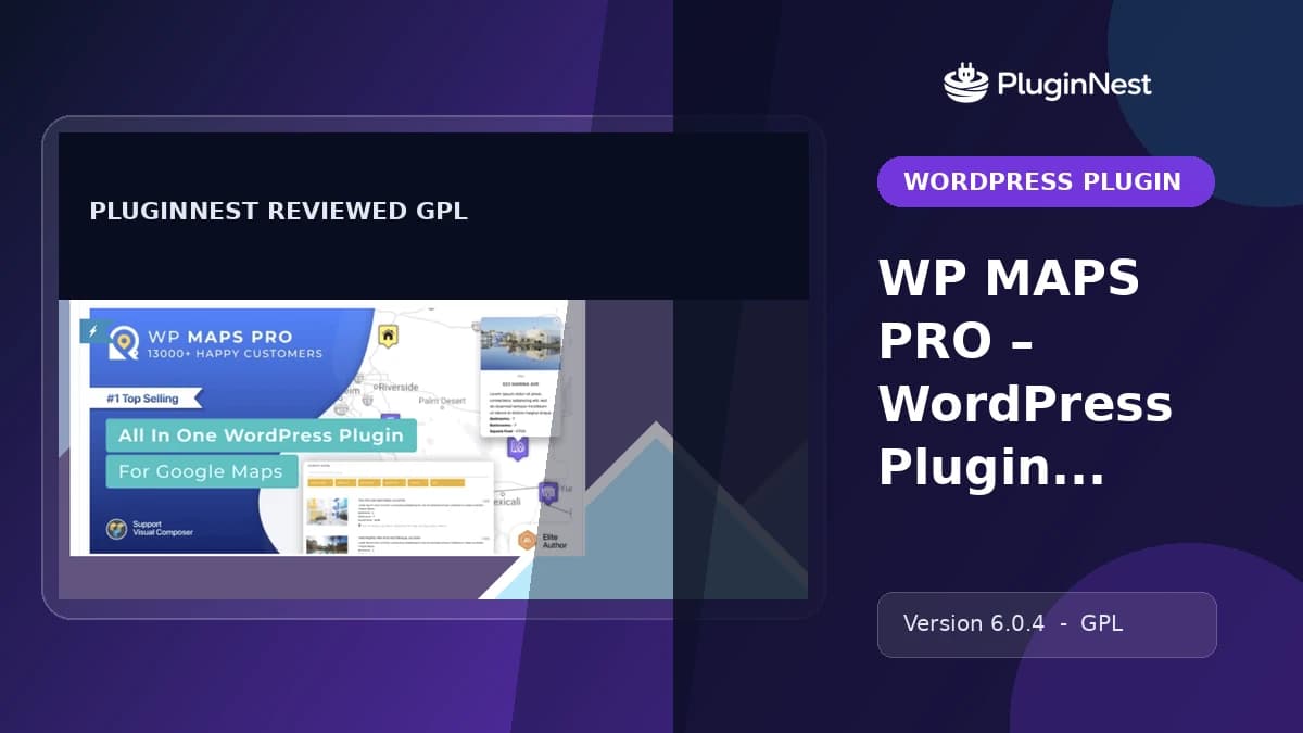 WP MAPS PRO – WordPress Plugin for Google Map product cover
