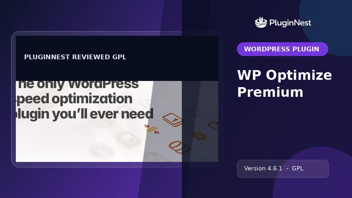 WP Optimize Premium product cover