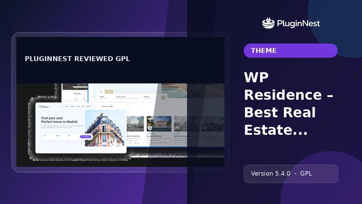 WP Residence – Best Real Estate WordPress Theme product cover