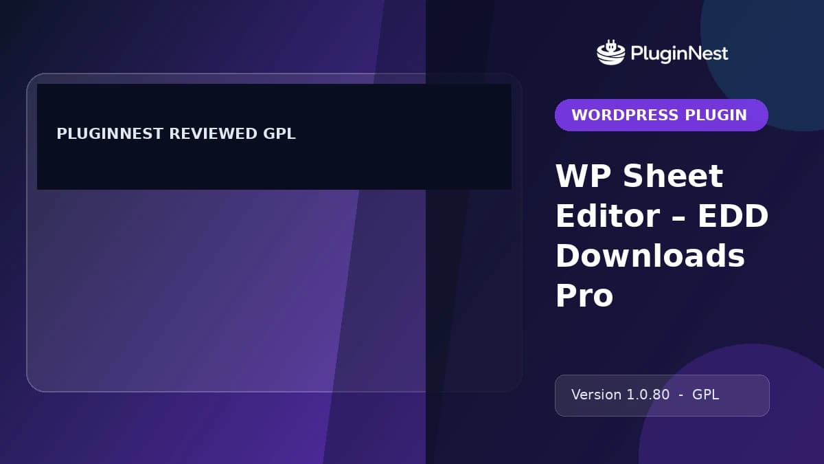 WP Sheet Editor – EDD Downloads Pro product cover