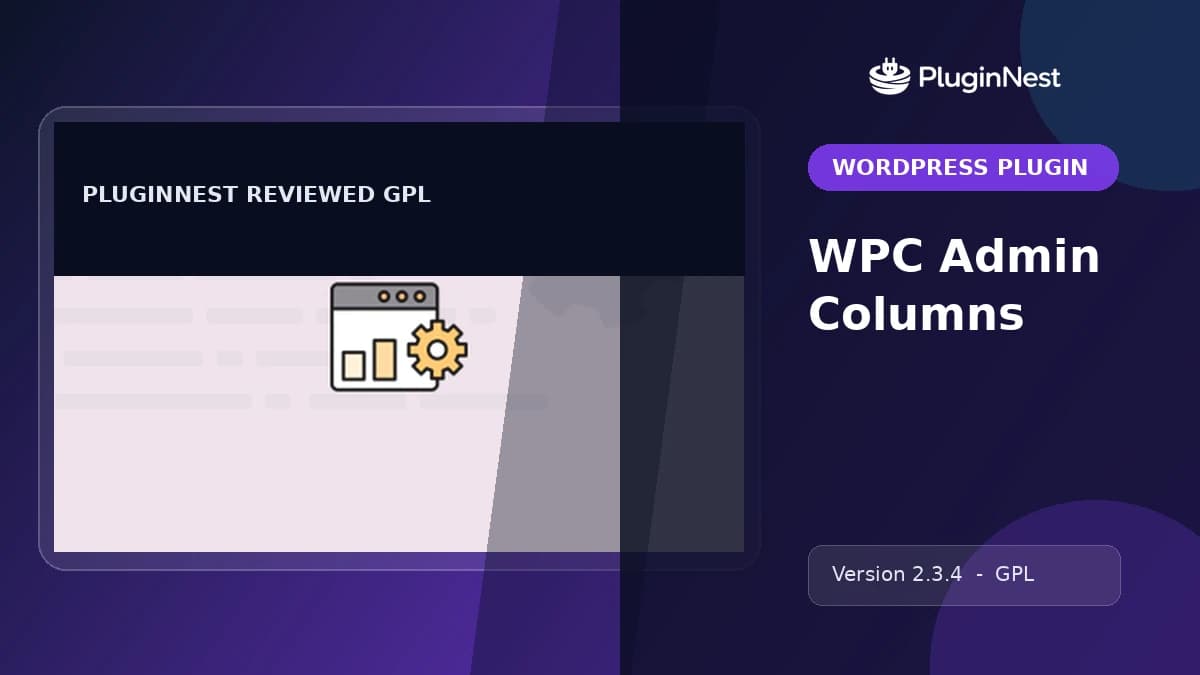 WPC Admin Columns product cover