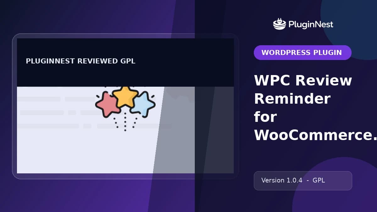 WPC Review Reminder for WooCommerce Premium product cover