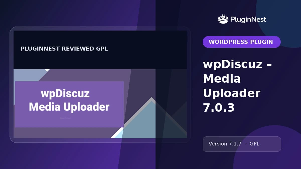 wpDiscuz – Media Uploader 7.0.3 product cover