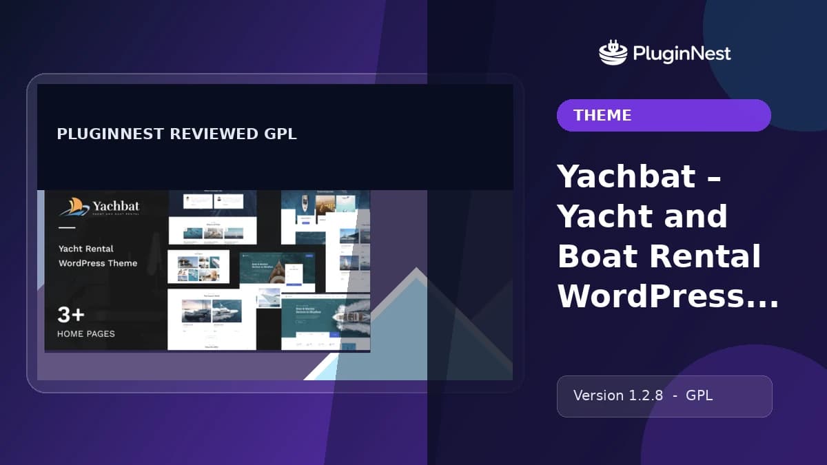 Yachbat – Yacht and Boat Rental WordPress Theme product cover