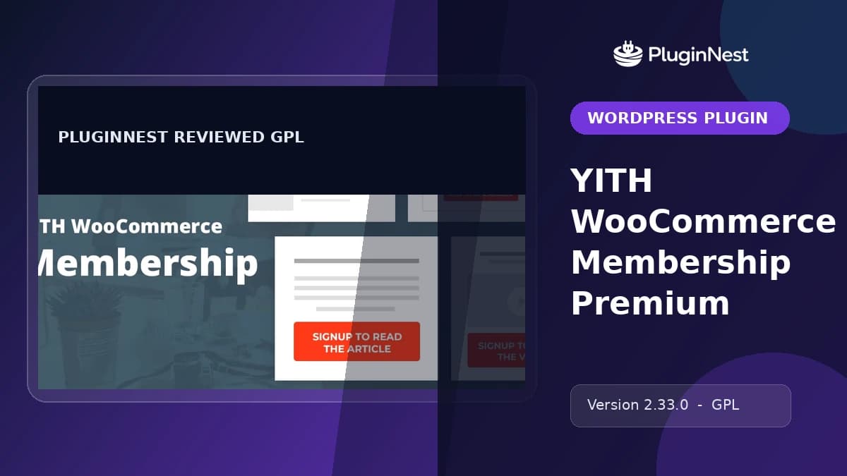 YITH WooCommerce Membership Premium product cover