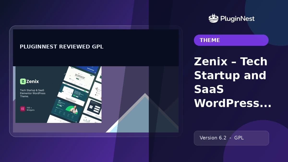 Zenix – Tech Startup and SaaS WordPress Theme product cover
