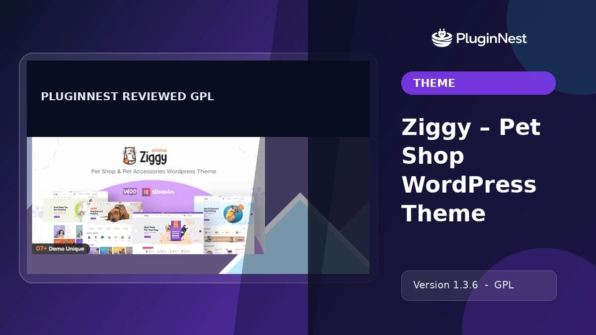 Ziggy – Pet Shop WordPress Theme product cover