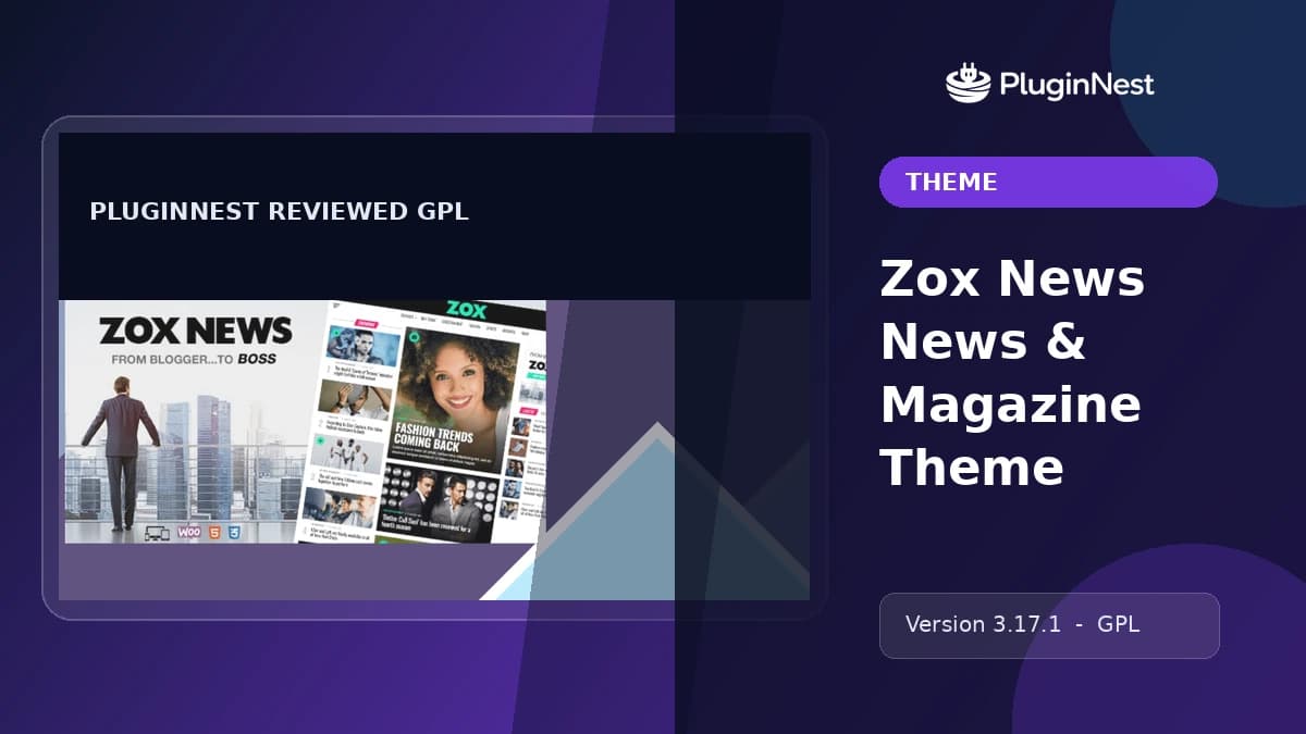 Zox News News & Magazine Theme product cover