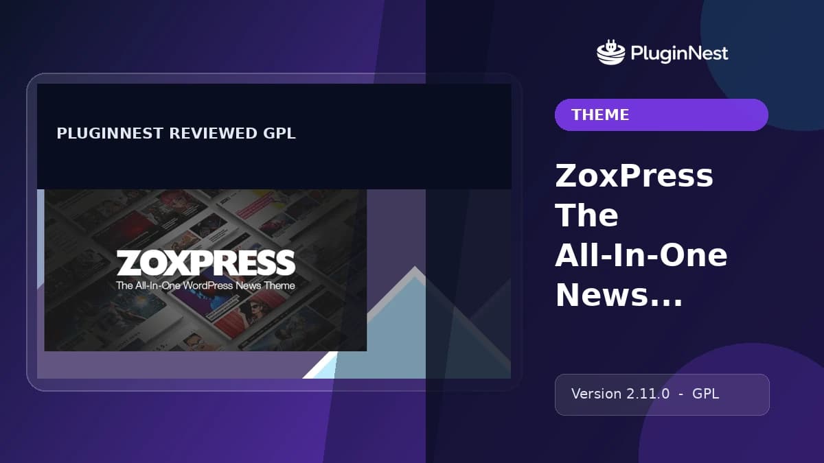 ZoxPress The All-In-One News Theme product cover