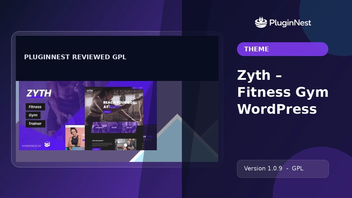 Zyth – Fitness Gym WordPress product cover