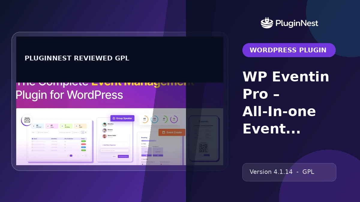 WP Eventin Pro – All-In-one Event Management Solution product cover